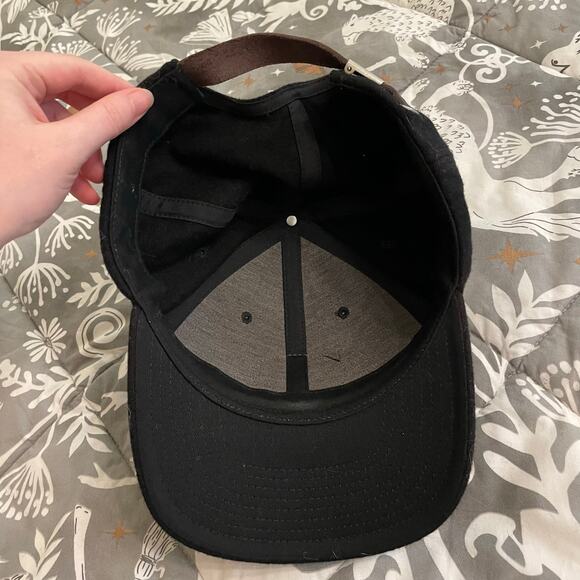 Mt. Bachelor Mischa wool baseball hat black adjustable men stylised eye patch - Picture 7 of 7